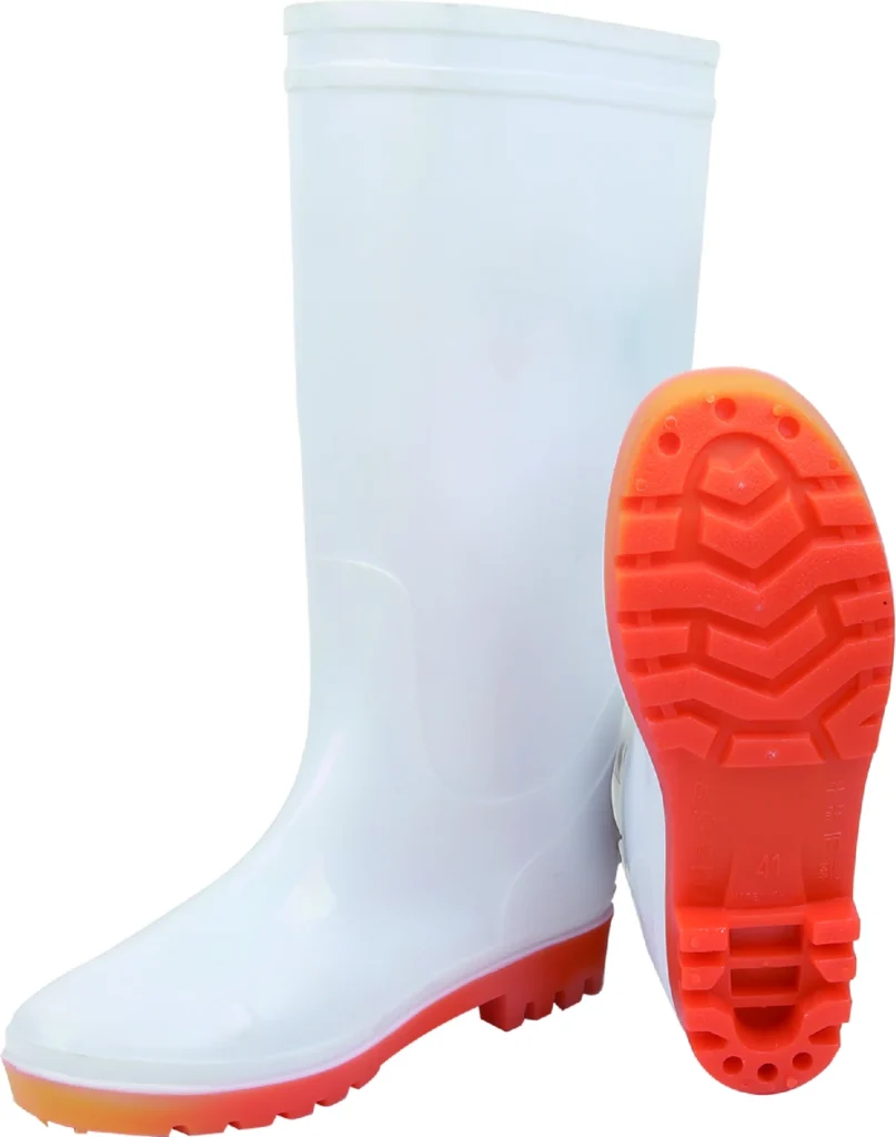 White Men’s High-Calf Rain Boots
