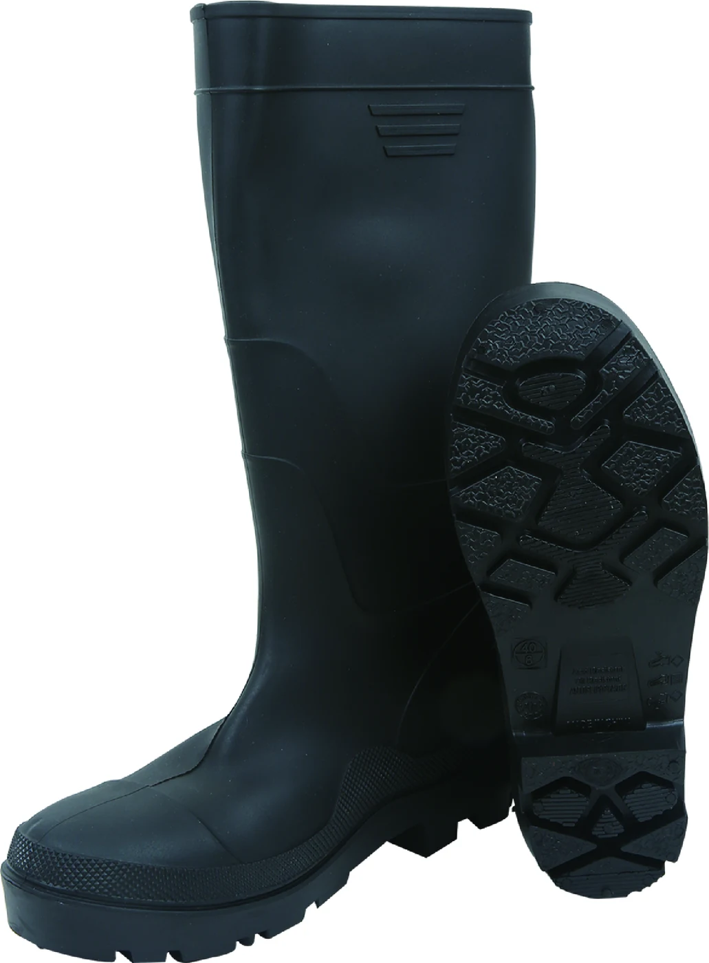 Black Single/Double Steel Rain Boots